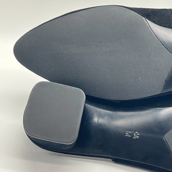 Vaneli Womens Size 6.5 Black Suede Leather Slingback Low Pumps Heels Shoes - Picture 9 of 12